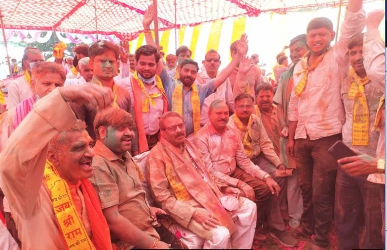 people played holi at MLA Houses
