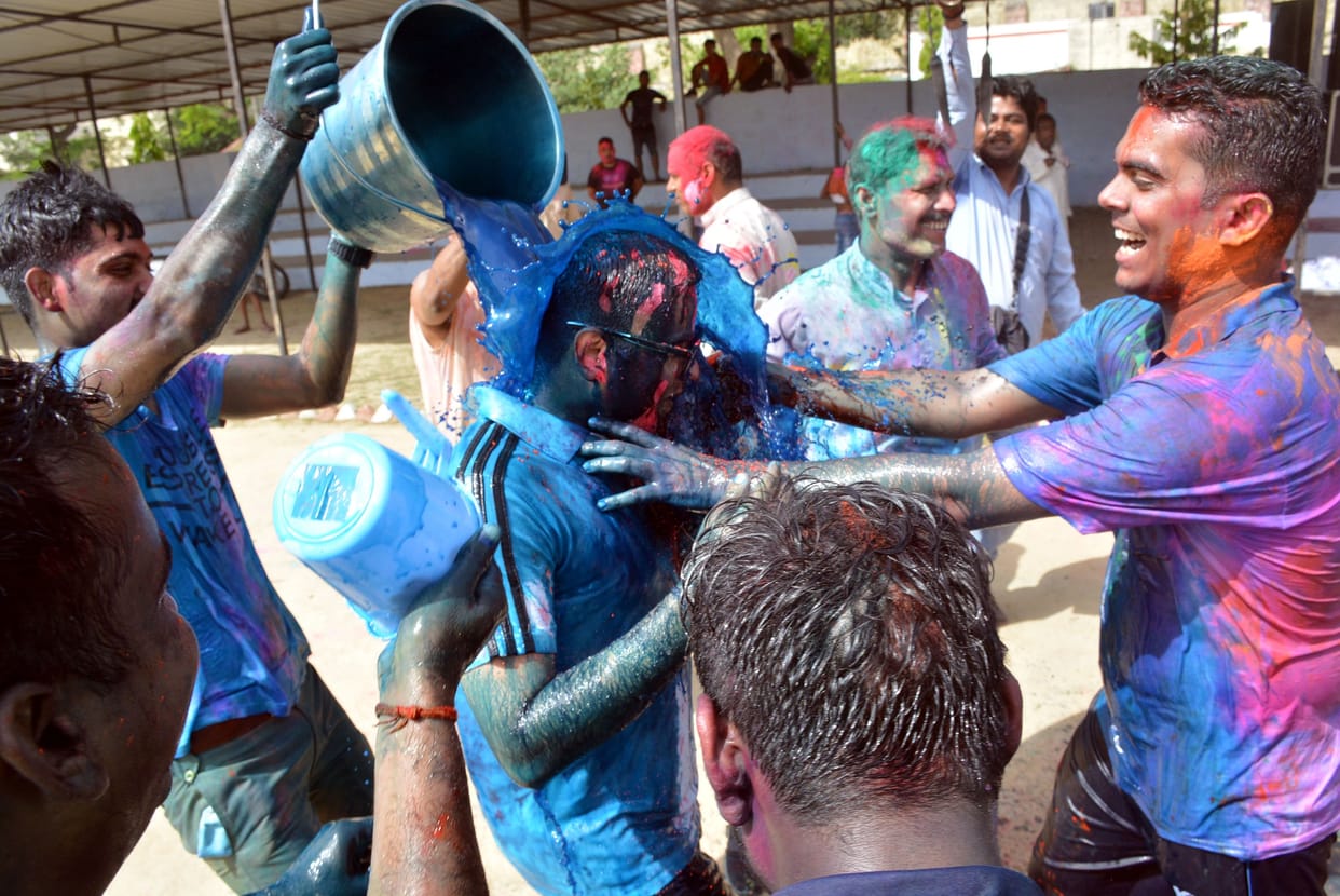 Police Played Holi