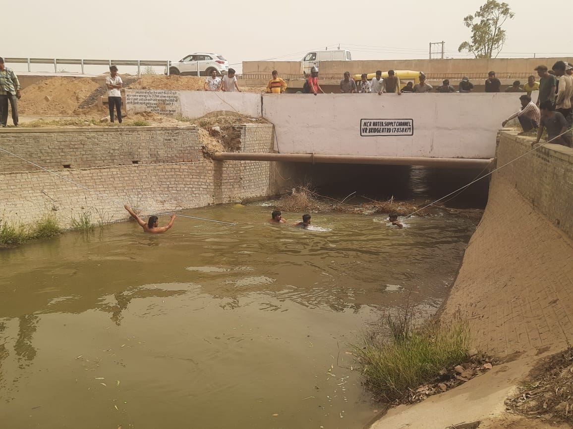 12-year-old child drowned while bathing in NCR water channel canal, search continues