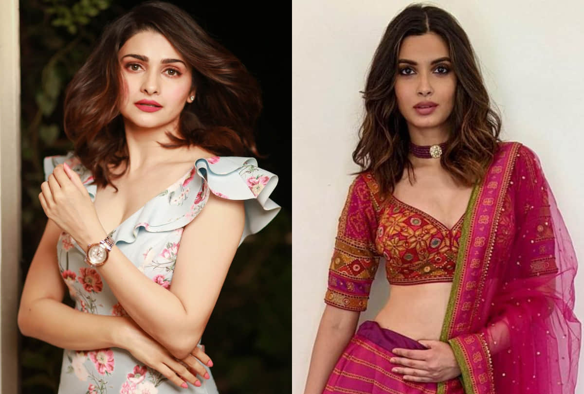 prachi desai wear ivory shade skirt with top diana penty mustard kaftan which look impressive