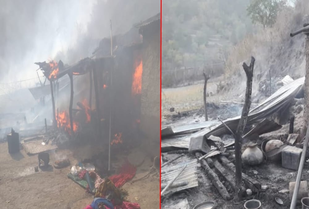 Uttarakhand News: Wildfire Destroyed Villager House and Daughter Marriage Clothes and other thing photos