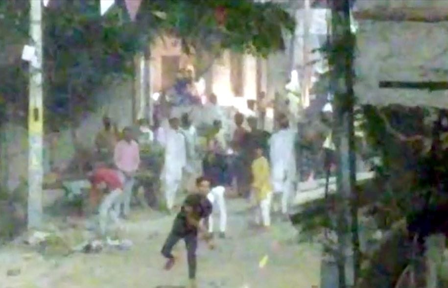Stone pelting on three sides, three arrested