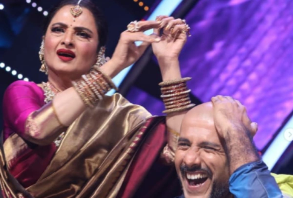 Rekha visits Indian Idol 12 set Vishal Dadlani shared fun pictures