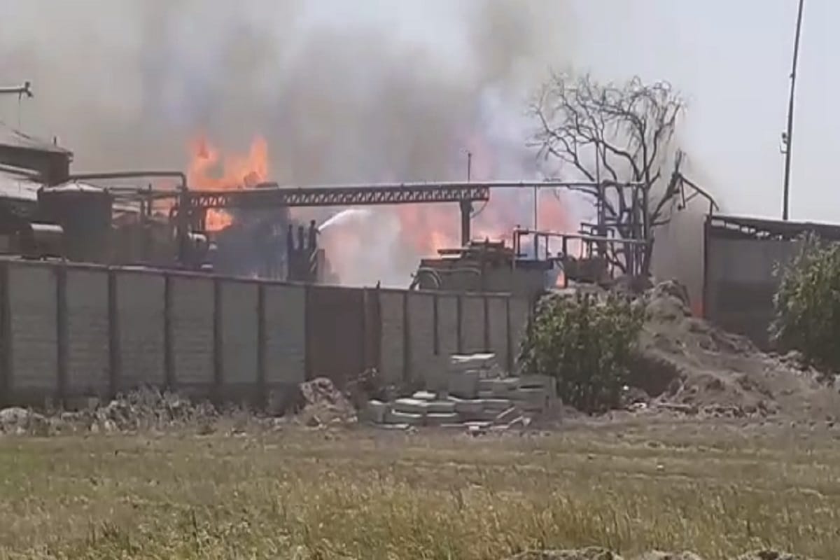 Fire in a paper mill and plywood factory at Muzaffarnagar