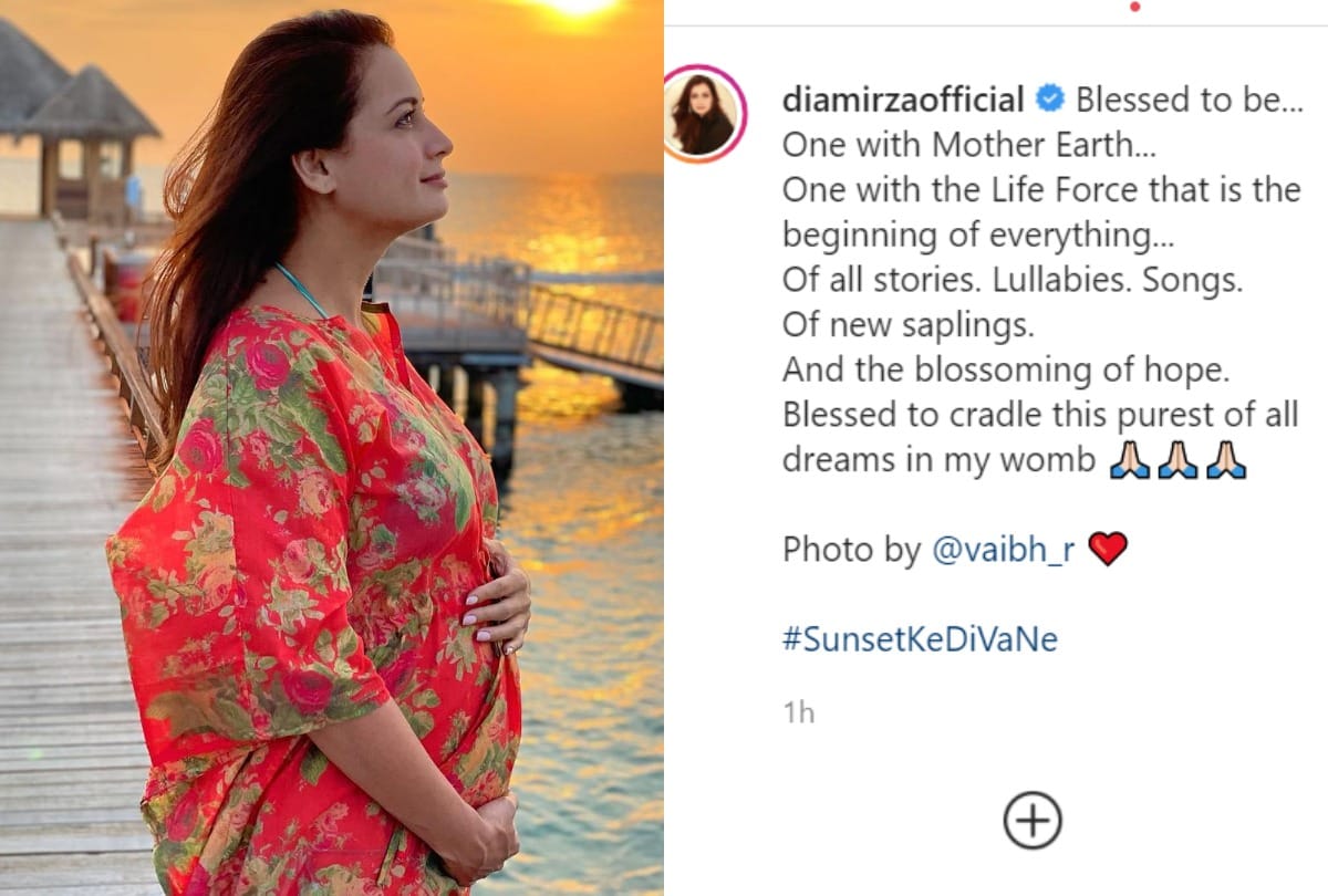 Dia mirza is going to be mother soon share photo on Instagram