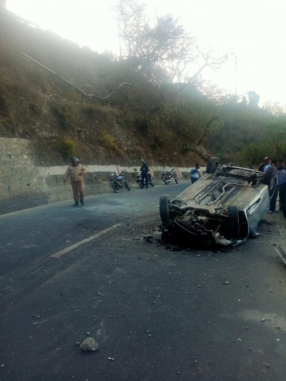 uttarakhand news: delhi tourist car road accident in mussoorie, two died photos
