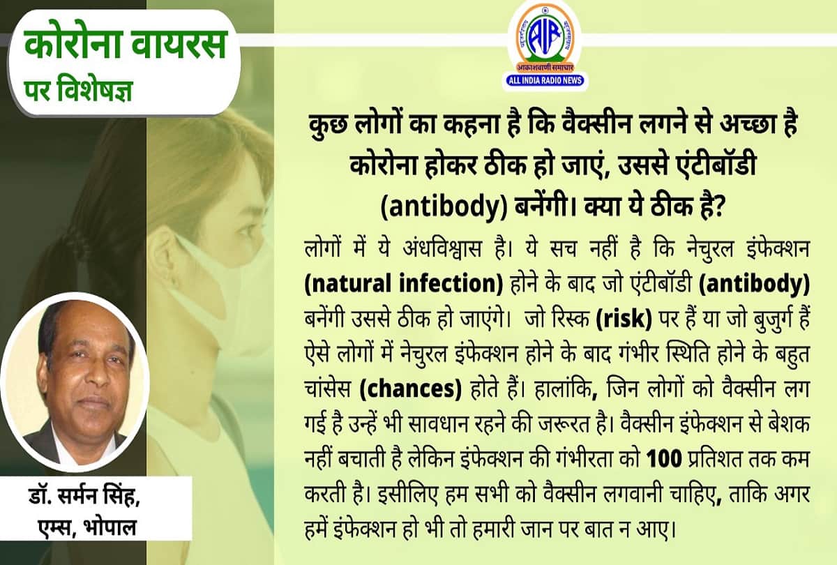 Coronavirus vaccine antibody covid 19 infection coronavirus question answer in hindi