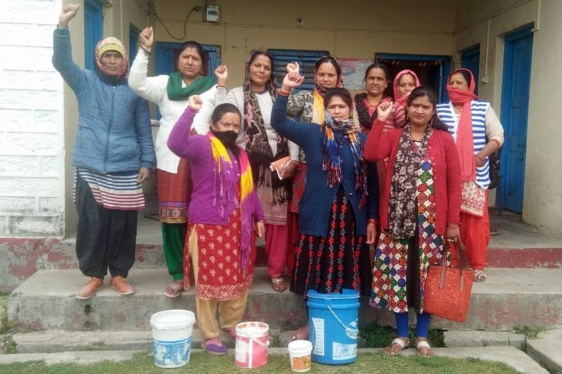 Women performed with empty utensils