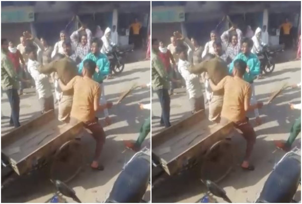 police officials beaten by locals in Jurheda village video goes viral on social media