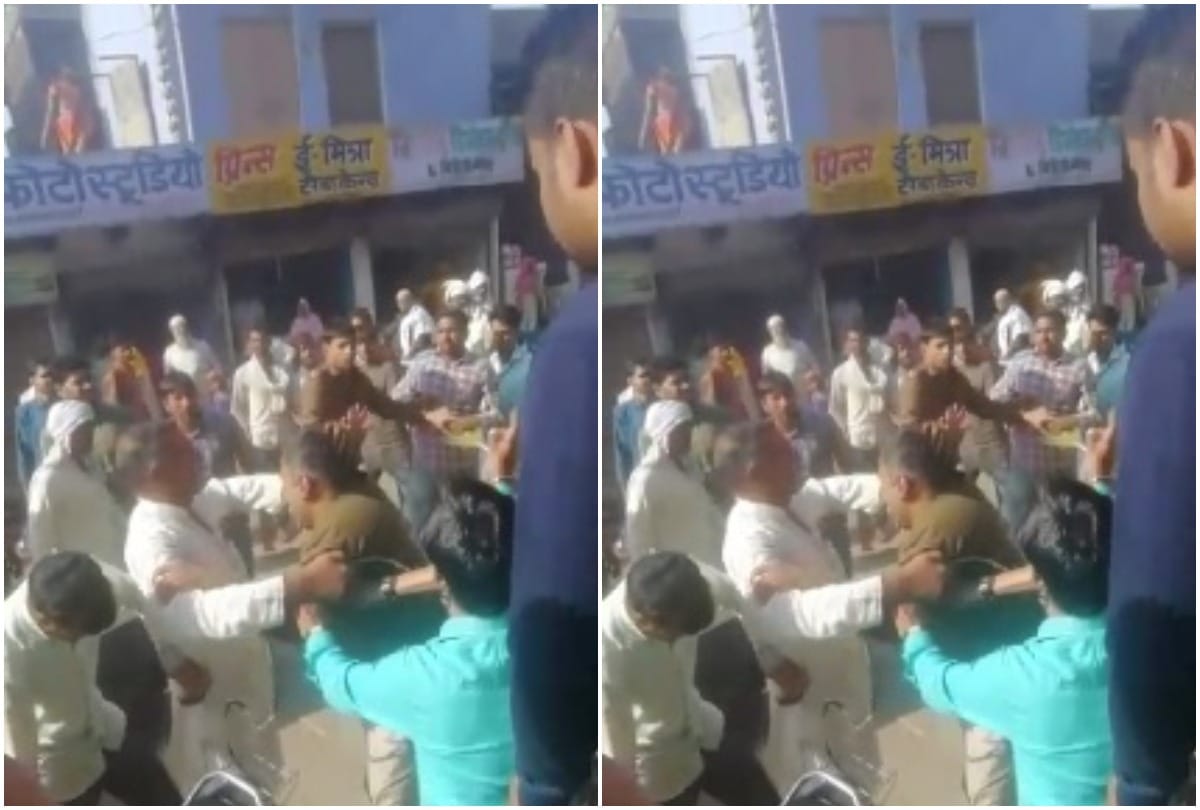 police officials beaten by locals in Jurheda village video goes viral on social media