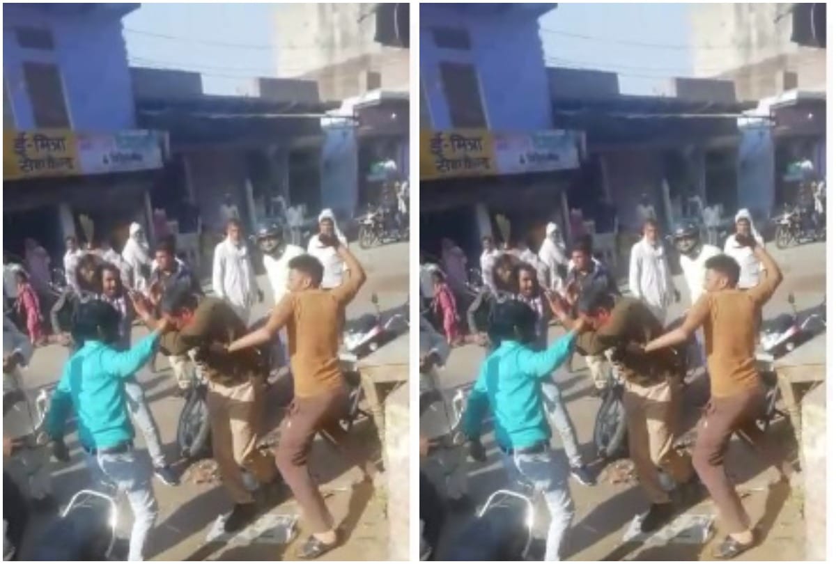 police officials beaten by locals in Jurheda village video goes viral on social media