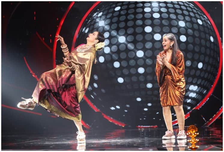 Rekha in Indian Idol 12 Dances on Iconic Song 'Humma Humma' with Contestant Shanmukha Priya