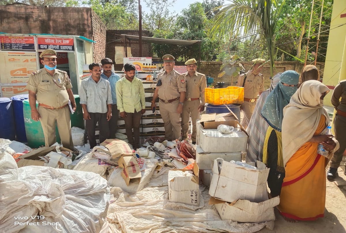 up police raid on illegal liquor factory in pratapgarh seven accused arrested