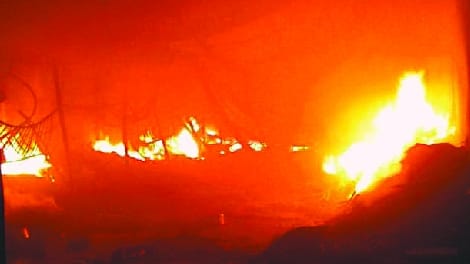Fierce fire in Parsakheda's plastic factory