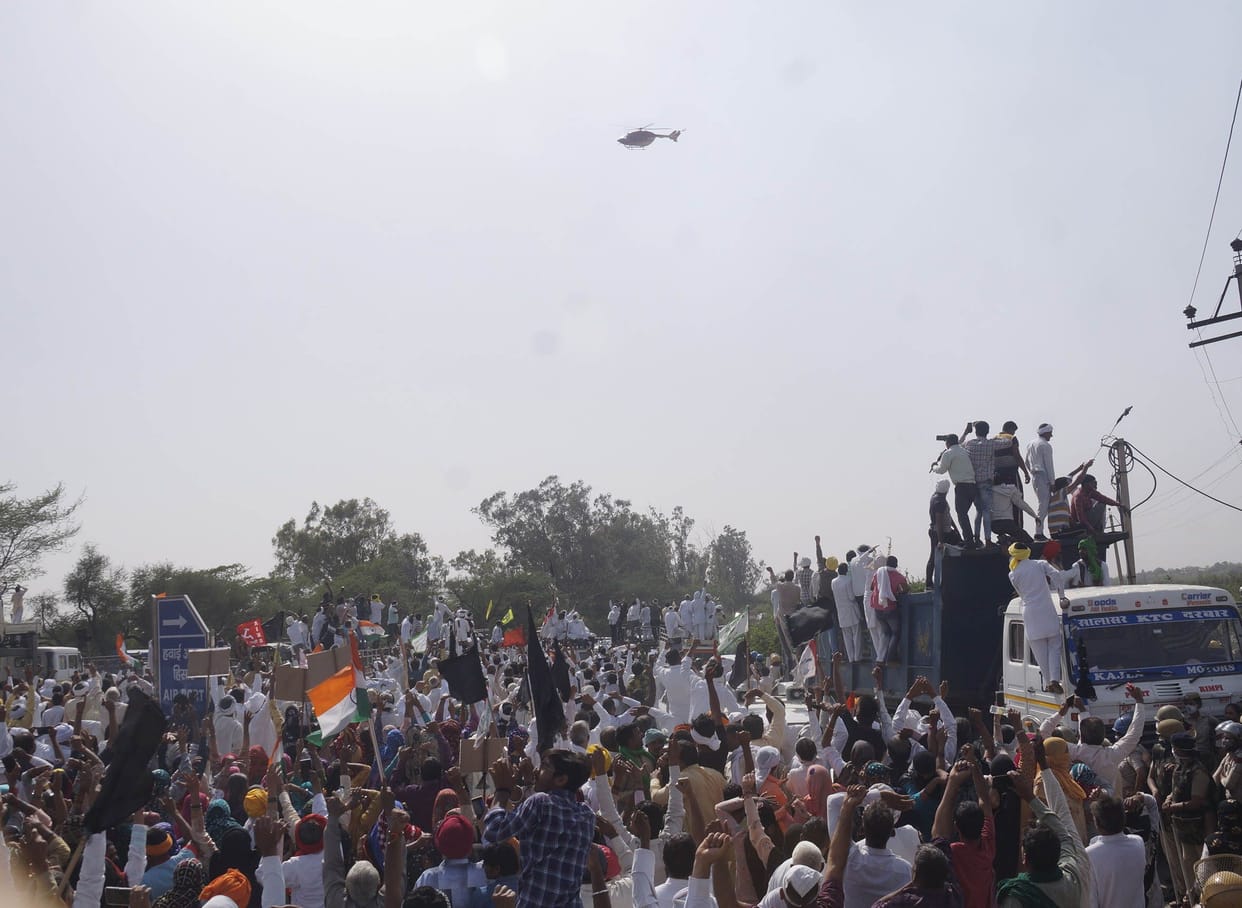 Farmer protest against deupty CM Dushyant chautala in Hisar