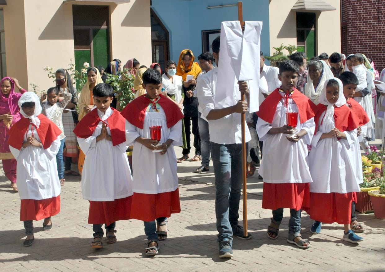 Prayer on church on good friday