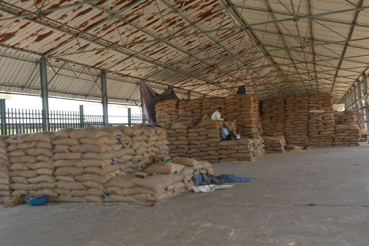 17.5 quintal wheat arrival on first day in Muzaffarnagar