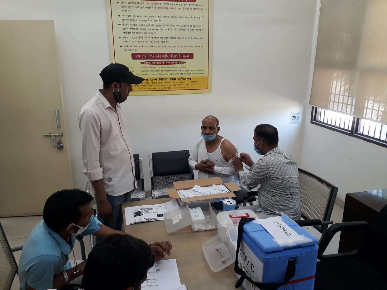 Lawyers get vaccinated