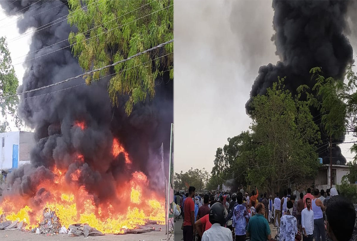 Fire in junk warehouse in Kanpur