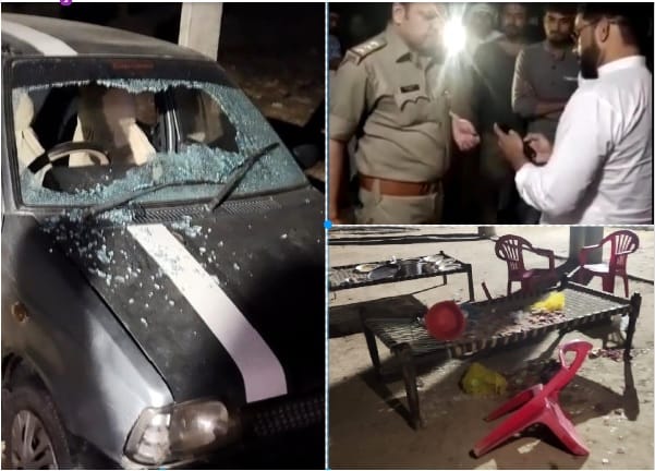 Police beaten up people during part in Azamgarh