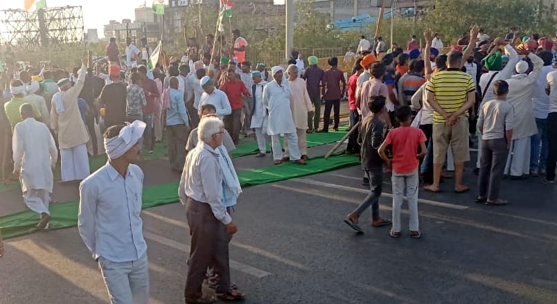 Blocked in protest against attack on Rakesh
