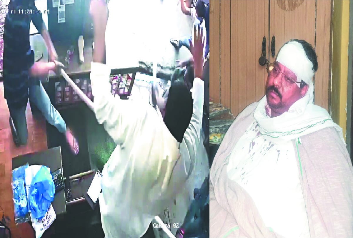 Noida Merchant Merchant beaten in market for not giving extortion money in noida dadri see photos