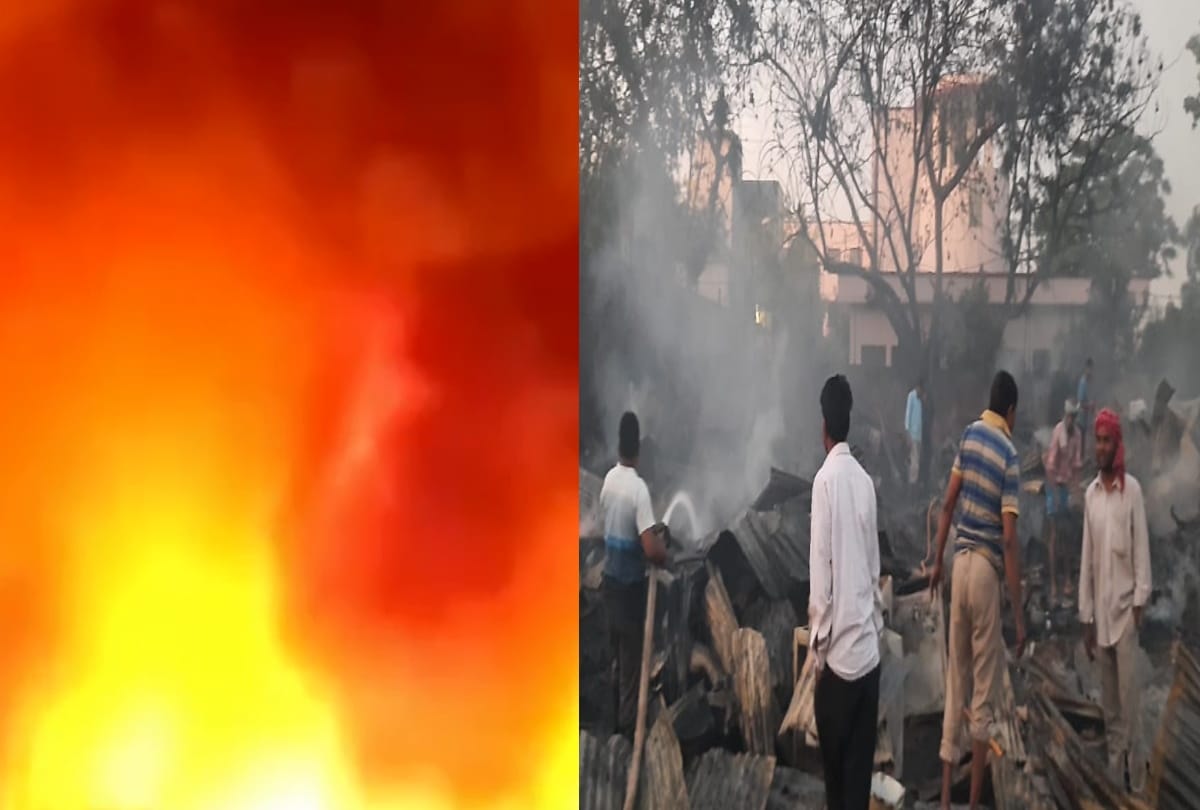 Gurugram 700 shanties gutted in fire many cylinders exploded all details