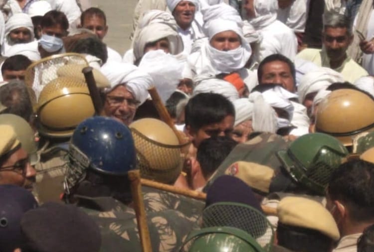 Farmers Protest against CM Manohar Lal Visit at Rohtak of Haryana