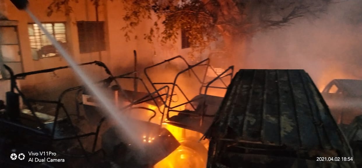 Fire in police station, 27 vehicles burnt