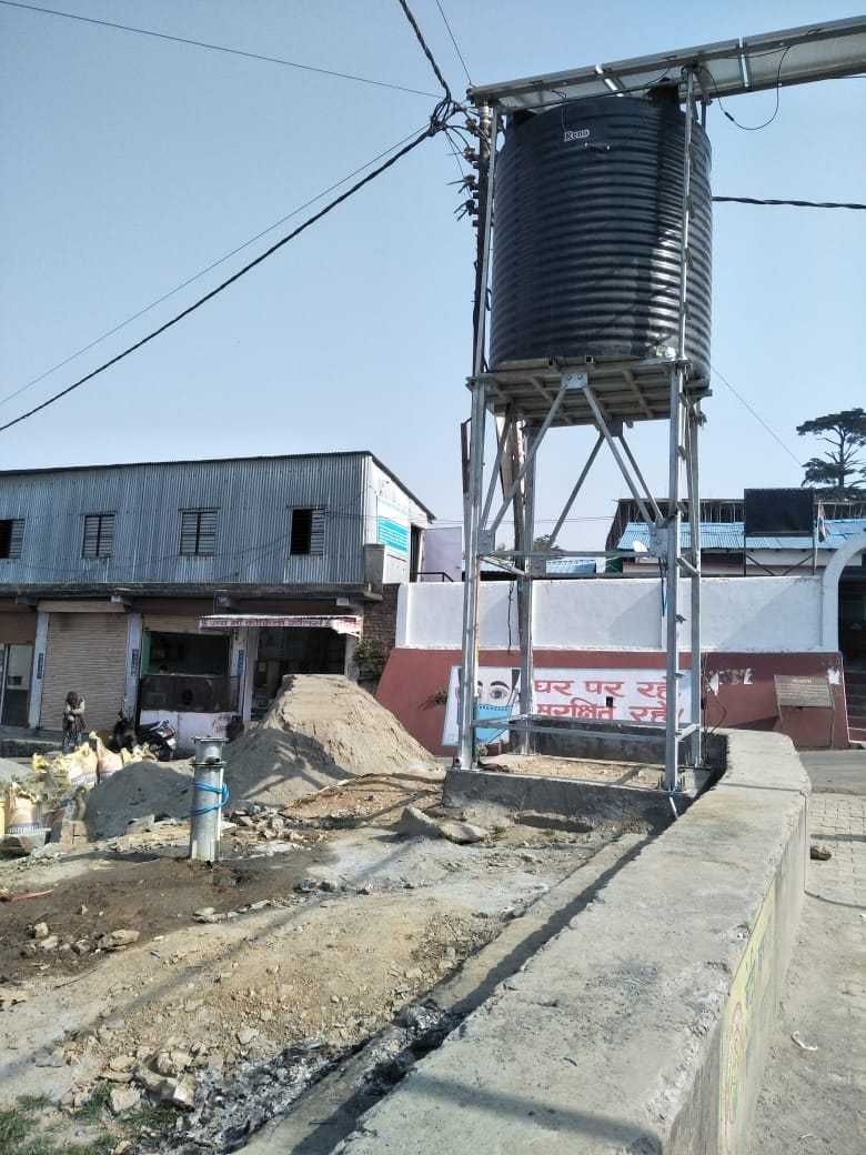 Water shortage is such that the water in the tank of the hand pump has been stolen
