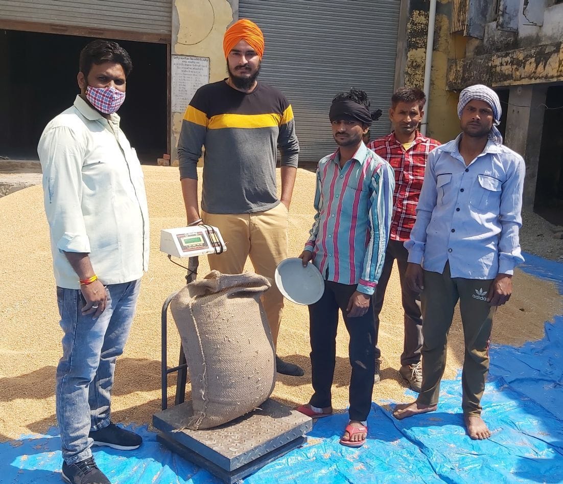 500 quintal wheat weigh out on two centers in Kashipur