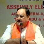 चेन्नई में पत्रकारों से चर्चा करते जेपी नड्डा