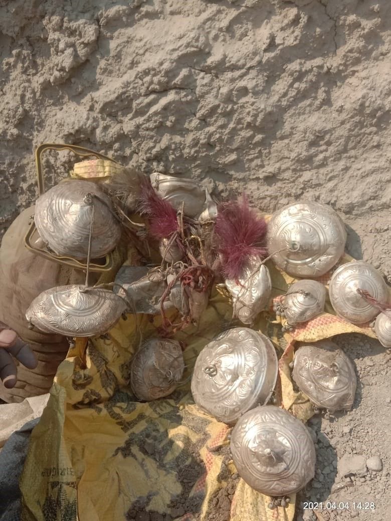 The villagers made shramdaan and shed the temple in disaster