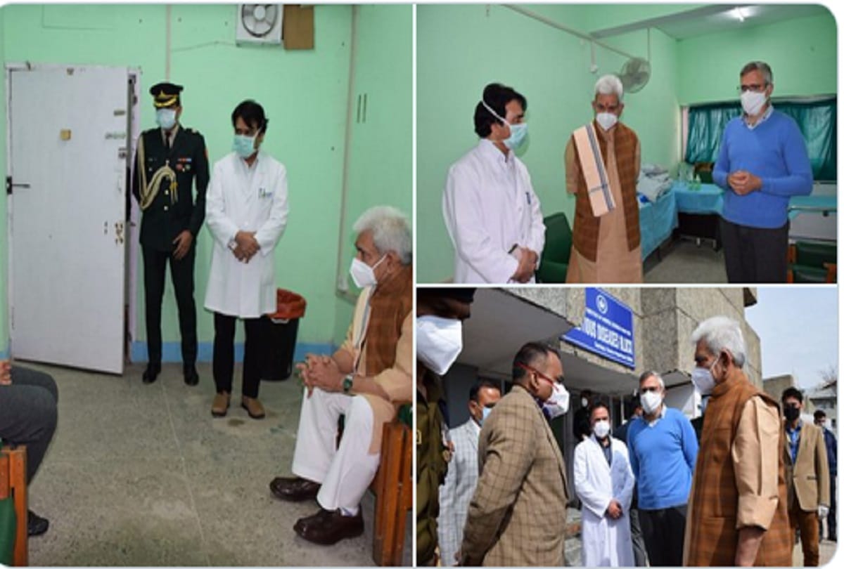 Jammu-Kashmir: Lieutenant Governor Manoj Sinha arrives at the hospital to know the condition of Corona infected Farooq Abdullah