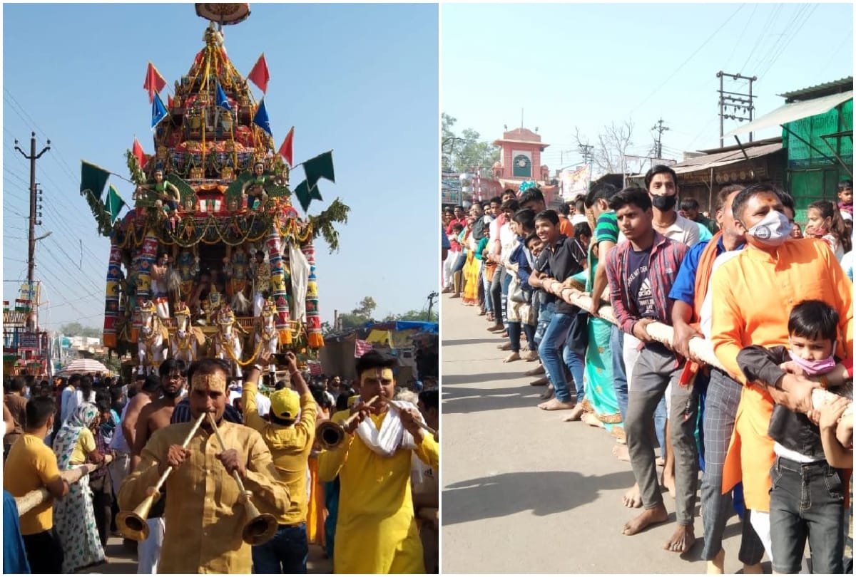 Bramhotsava Rath Yatra Of Lord Godarangmannar At Rangji Temple Vrindavan in Mathura