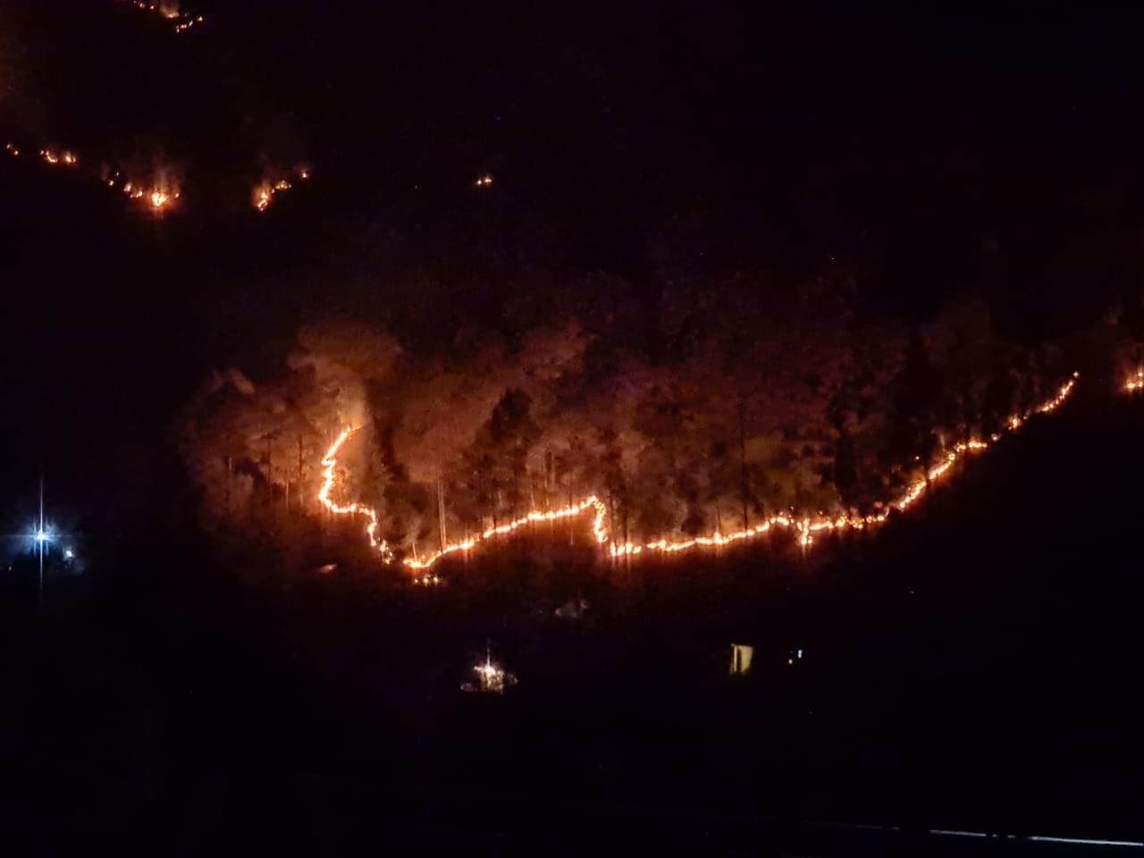 Wildfire in uttarakhand : horrific wildfire in uttarakhand forest watch photos