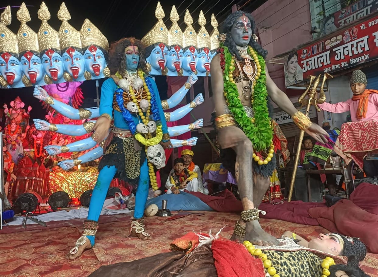 Holi celebration in kitchha.