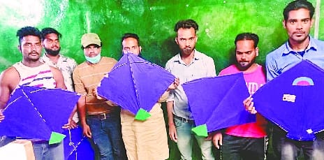 Betting on kite flying, seven arrested