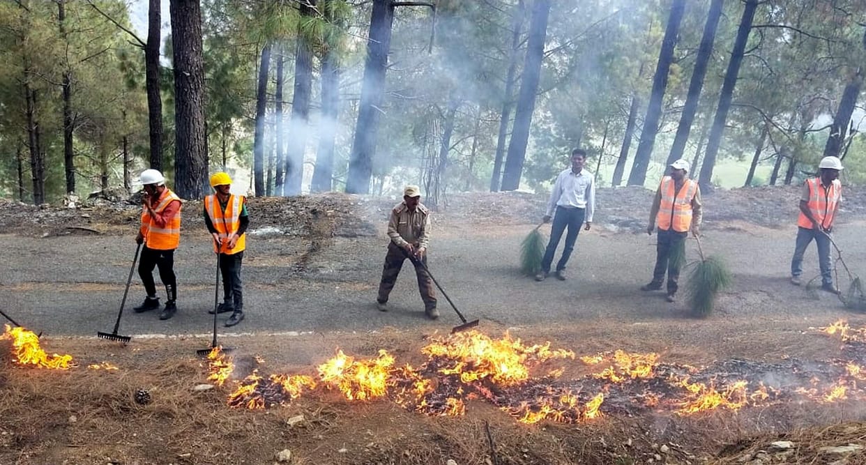 Fire drill for forest fire control Naogaon.