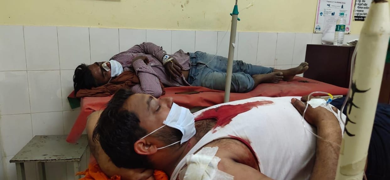 Shot on two brothers carrying tractor, two injured