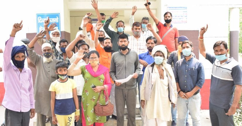 People protested