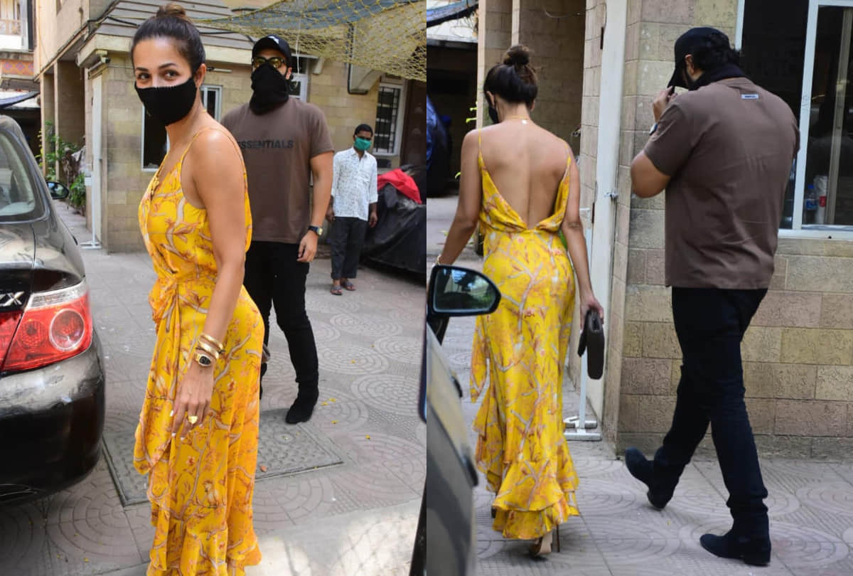 malaika arora celebrates easter with mother and boyfriend arjun kapoor look hot in backless floral maxi dress