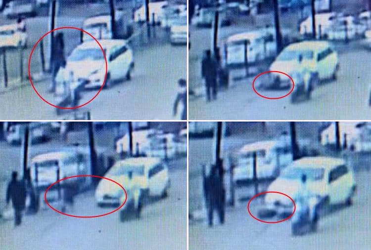 Friend push a person in front of moving car in Jalandhar of Punjab