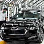 Skoda Octavia 2021 at company's production facility in Aurangabad