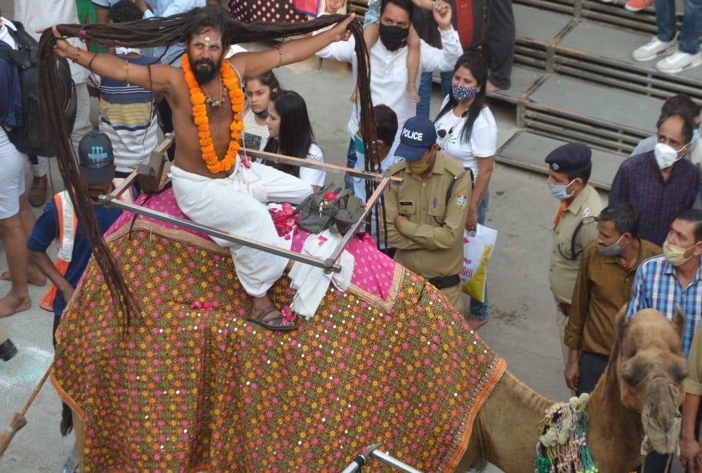 Haridwar Mahakumbh 2021: Bairagi Akhara Grand Peshwai Photos