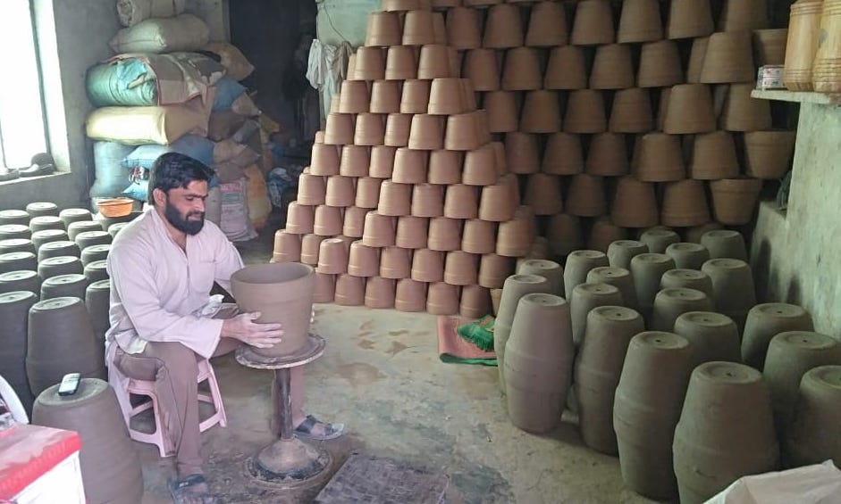 Demand for pottery started increasing as the heat increased