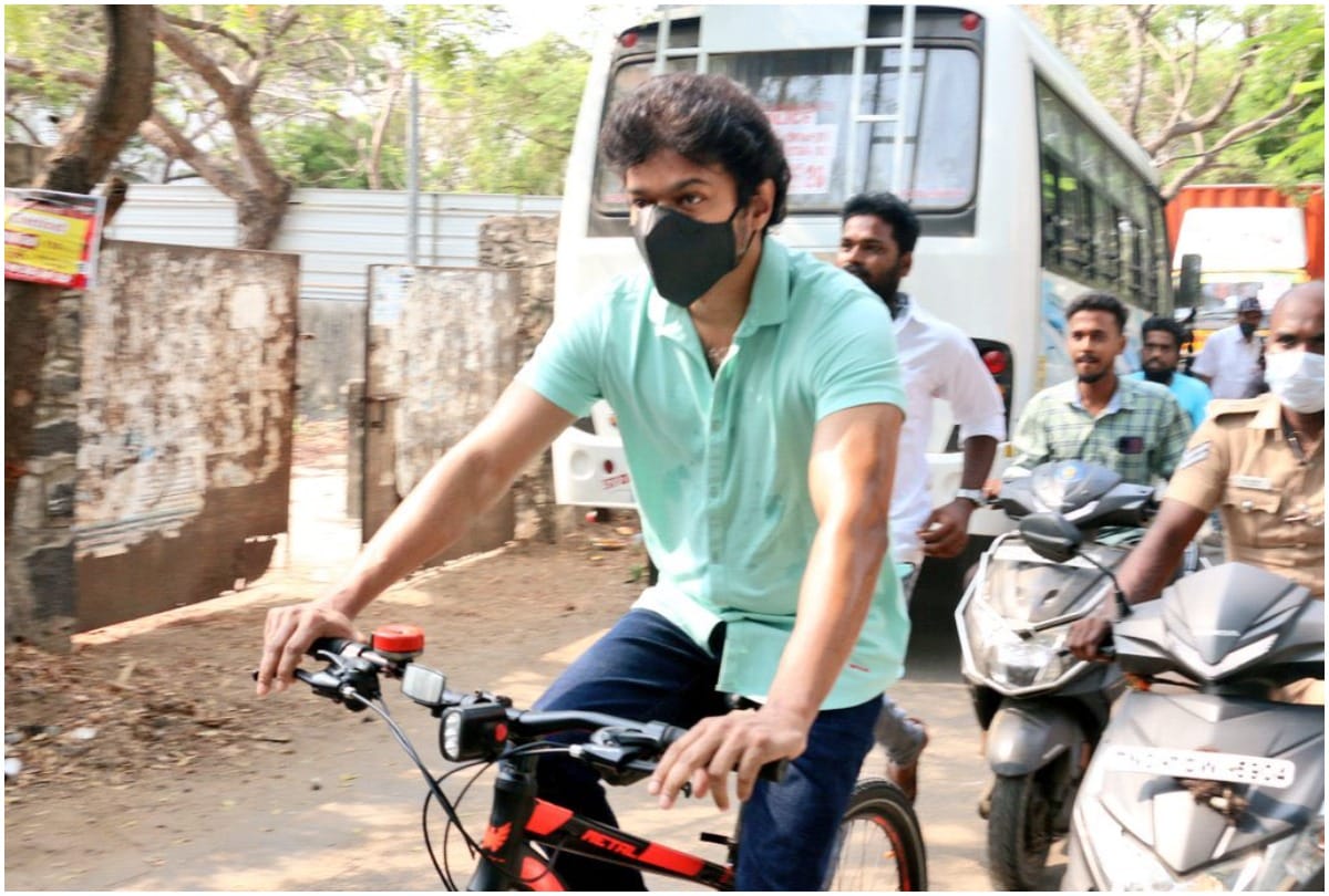 Vijay Rides Bicycle To Cast His Vote in Tamil Nadu Assembly Elections His Team Says He Wasn't Making A Point