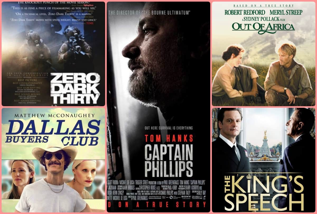 Hollywood best biopic films Oscar-winning 12 Years a Slave to Captain Phillips and Zero Dark Thirty must watch complete list of movies
