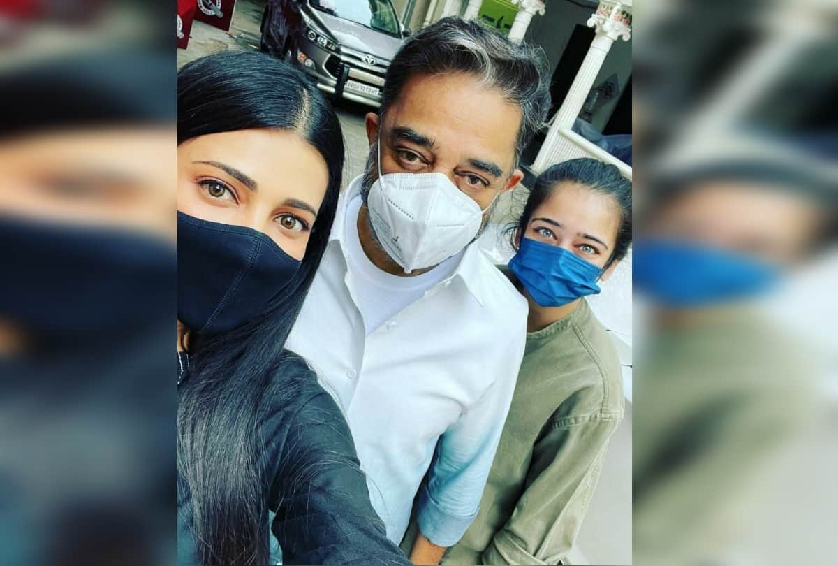 Kamal Haasan cast vote alone with daughters Shruti Haasan and Akshara in Tamil Nadu rajnikant rajnikanth cast vote