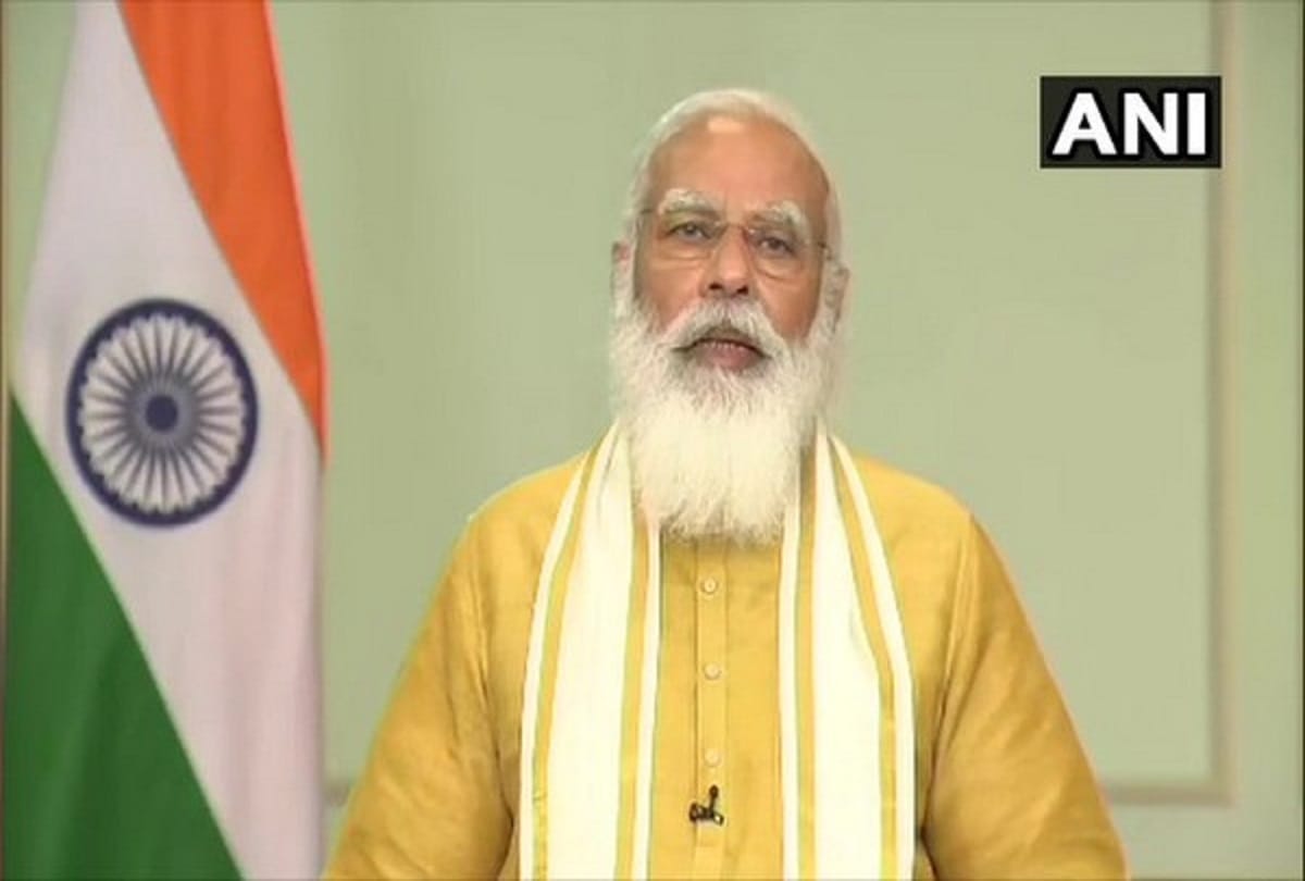PM Narendra Modi talk with topper Hiteshwar Sharma via video conference